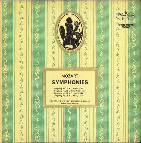 Wolfgang Amadeus Mozart Symphonies Nos. 25, 26, 27 & 28 vinyl LP album (LP record) UK WZMLPSY783939