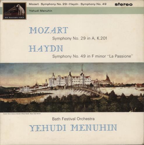 Wolfgang Amadeus Mozart Symphony No. 29 In A, K.201 / Symphony No. 49 In F Minor, "La Passione" vinyl LP album (LP record) UK WZMLPSY875749