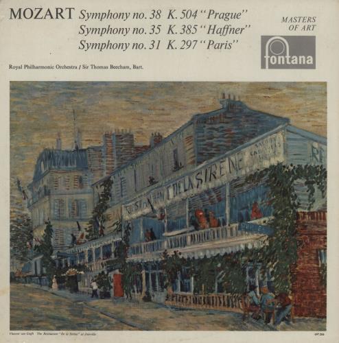Wolfgang Amadeus Mozart Symphony No. 38 & Symphony No. 35 & Symphony No. 31 vinyl LP album (LP record) UK WZMLPSY760988