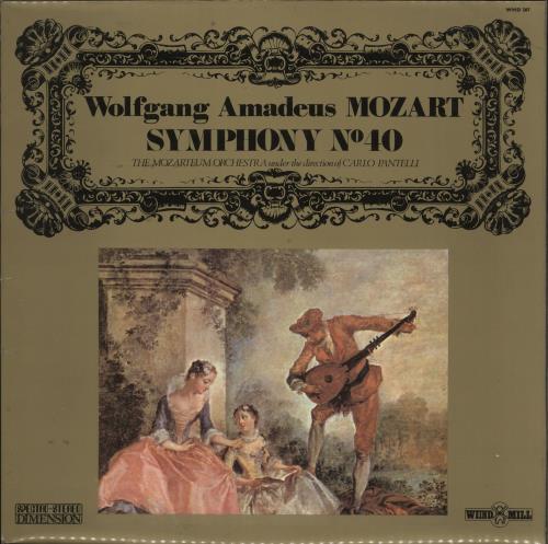 Wolfgang Amadeus Mozart Symphony No. 40 vinyl LP album (LP record) UK WZMLPSY724356