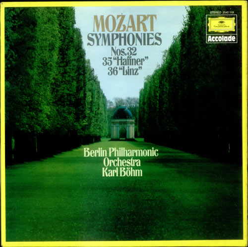 Wolfgang Amadeus Mozart Symphony Nos. 32, 35 'Haffner' & 36 'Linz' vinyl LP album (LP record) UK WZMLPSY531928