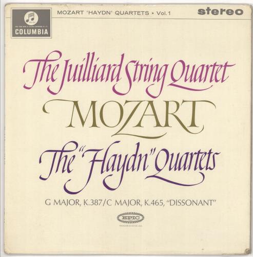 Wolfgang Amadeus Mozart The "Haydn" Quartets Vol. 1 vinyl LP album (LP record) UK WZMLPTH719868
