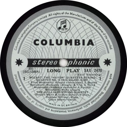 Wolfgang Amadeus Mozart The "Haydn" Quartets Vol. 1 vinyl LP album (LP record) UK WZMLPTH719868