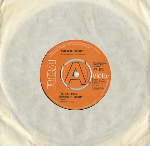 Wolfgang Schmitt The Girl From Monmouth County 7" vinyl single (7 inch record / 45) UK WSC07TH486729