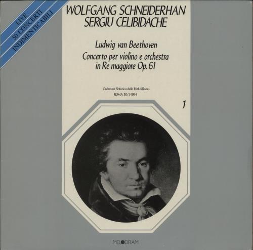 Wolfgang Schneiderhan Beethoven: Concerto Per Violino e Orchestra in Re Maggiore, Op.61 vinyl LP album (LP record) Italian XYWLPBE751369