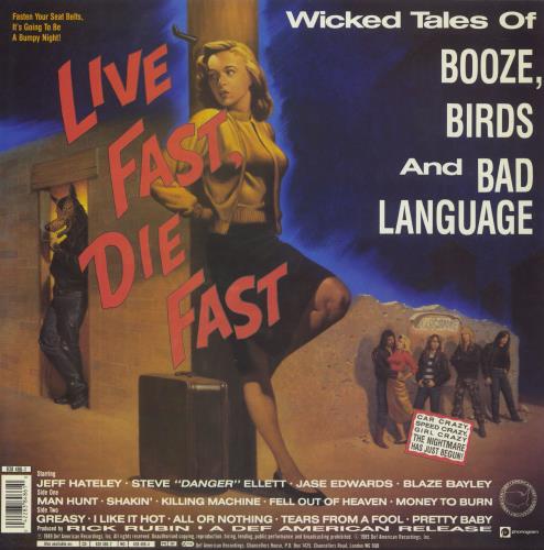 Wolfsbane Live Fast, Die Fast - VG+ vinyl LP album (LP record) UK WOLLPLI806599