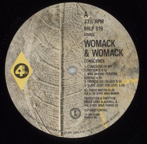 Womack & Womack Conscience vinyl LP album (LP record) UK WOMLPCO620261