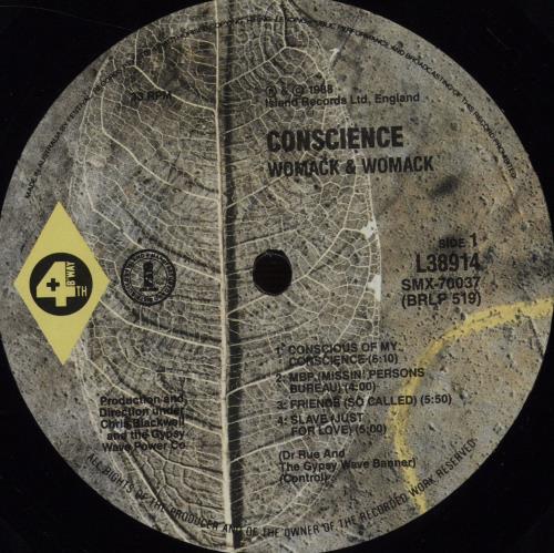 Womack & Womack Conscience vinyl LP album (LP record) Australian WOMLPCO670944