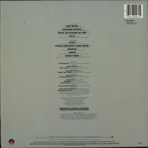 Womack & Womack Love Wars vinyl LP album (LP record) German WOMLPLO374819