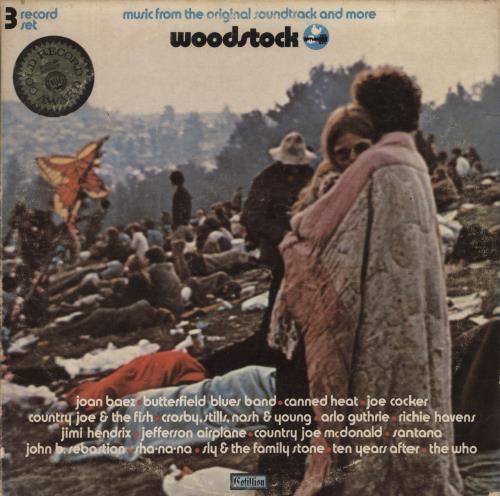 Woodstock Woodstock - Hype Stickered Sleeve 3-LP vinyl record set (Triple LP Album) US WP03LWO869285