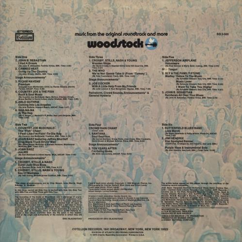Woodstock Woodstock - Hype Stickered Sleeve 3-LP vinyl record set (Triple LP Album) US WP03LWO869285