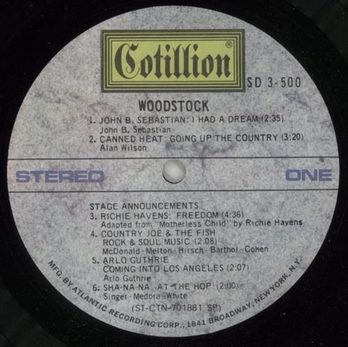 Woodstock Woodstock - VG 3-LP vinyl record set (Triple LP Album) US WP03LWO869474