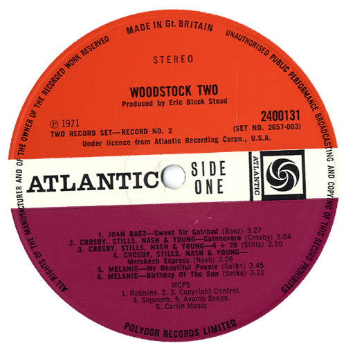 Woodstock Woodstock Two 2-LP vinyl record set (Double LP Album) UK WP02LWO260892