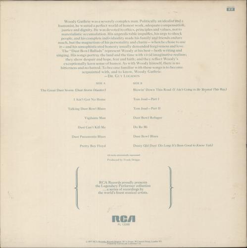 Woody Guthrie A Legendary Performer vinyl LP album (LP record) UK WDGLPAL444927