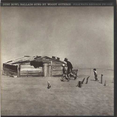 Woody Guthrie Dust Bowl Ballads + Booklet vinyl LP album (LP record) US WDGLPDU707327