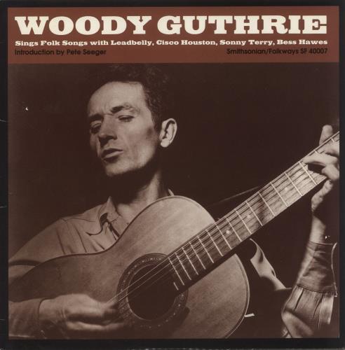 Woody Guthrie Sings Folk Songs vinyl LP album (LP record) US WDGLPSI871935