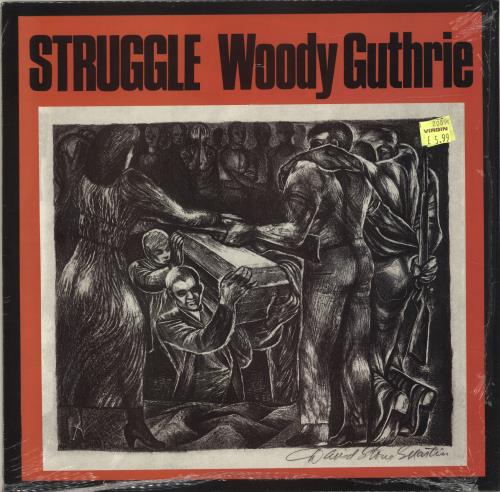 Woody Guthrie Struggle - shrink vinyl LP album (LP record) UK WDGLPST543746