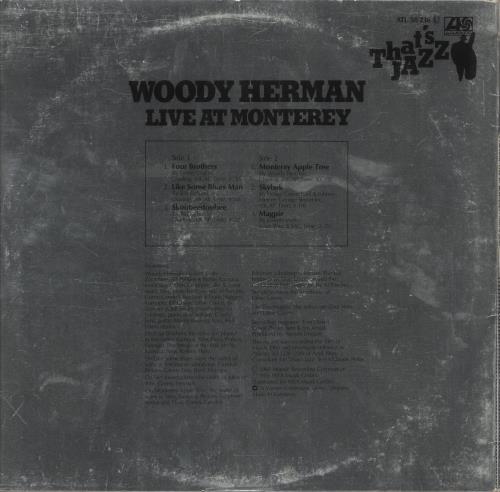 Woody Herman Live At Monterey vinyl LP album (LP record) German WHMLPLI532361