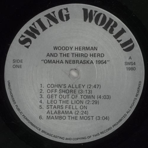 Woody Herman Omaha Nebraska 1954 vinyl LP album (LP record) UK WHMLPOM877028