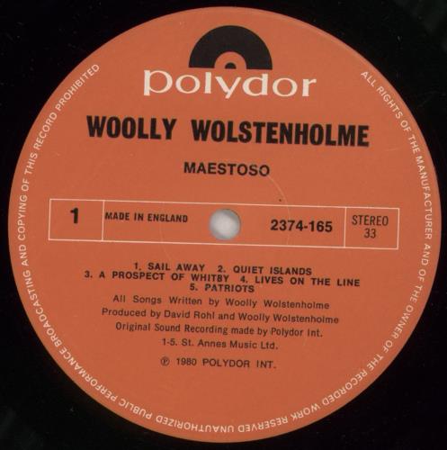 Woolly Wolstenholme Maestoso vinyl LP album (LP record) UK WO2LPMA539801