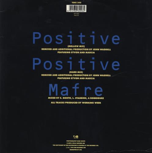 Working Week Positive 12" vinyl single (12 inch record / Maxi-single) UK WWK12PO213183
