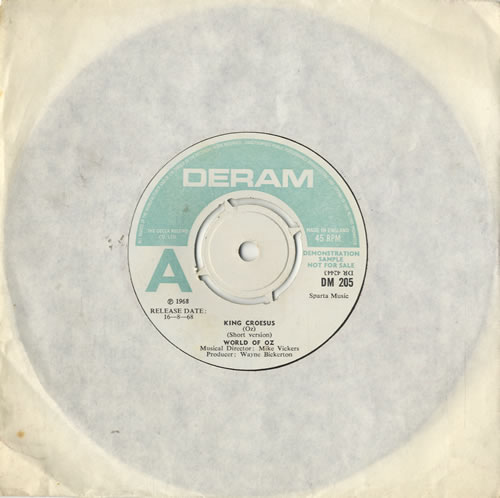 World Of Oz King Croesus 7" vinyl single (7 inch record / 45) UK WB907KI477835