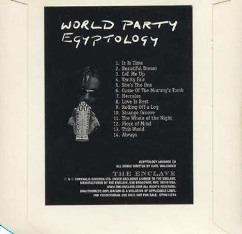 World Party Egyptology CD album (CDLP) US W-PCDEG379604