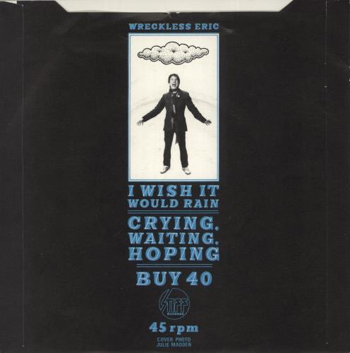 Wreckless Eric Crying, Waiting, Hoping - P/s 7" vinyl single (7 inch record / 45) UK WRC07CR646458