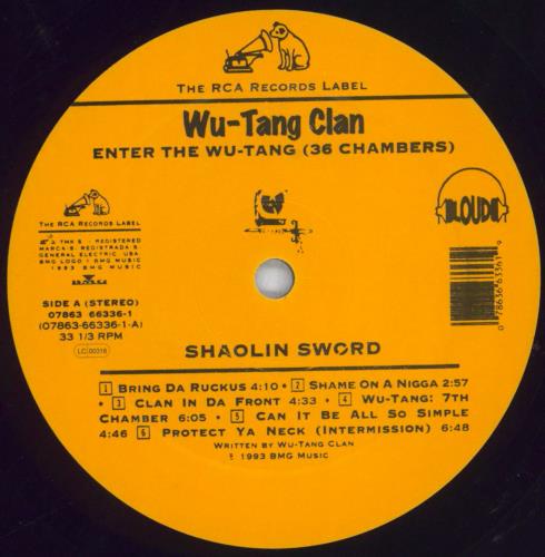 Wu-Tang Clan Enter The Wu-Tang (36 Chambers) + PVC sleeve vinyl LP album (LP record) US WUTLPEN826754