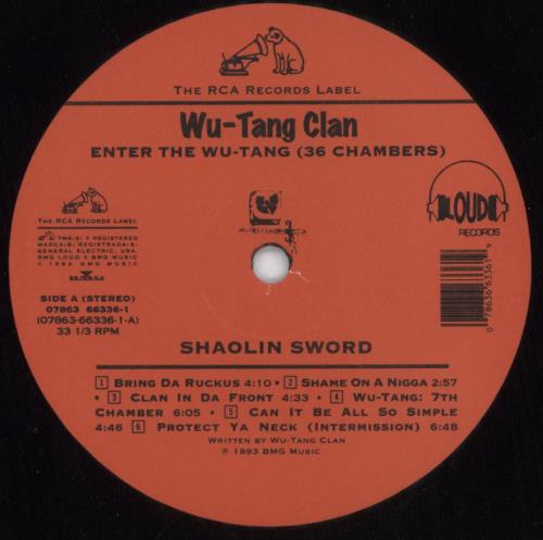 Wu-Tang Clan Enter The Wu-Tang (36 Chambers) - 1st - EX vinyl LP album (LP record) US WUTLPEN815281