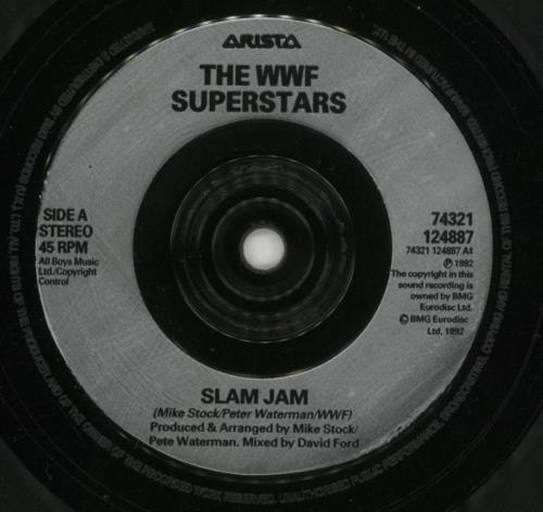 WWF Superstars Slam Jam - poster sleeve 7" vinyl single (7 inch record / 45) UK WWF07SL189412