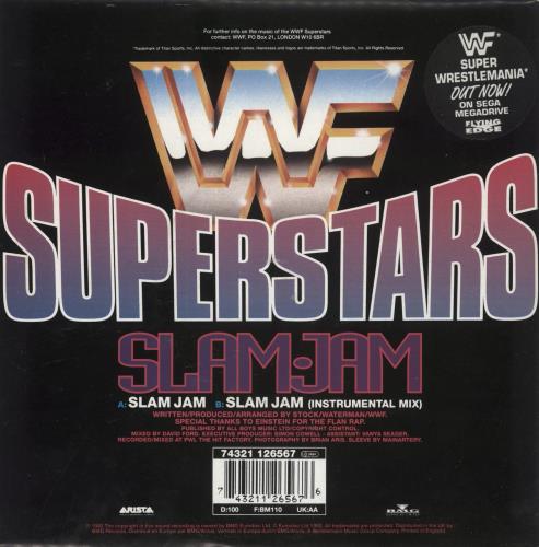 WWF Superstars Slam Jam - poster sleeve 7" vinyl single (7 inch record / 45) UK WWF07SL189412