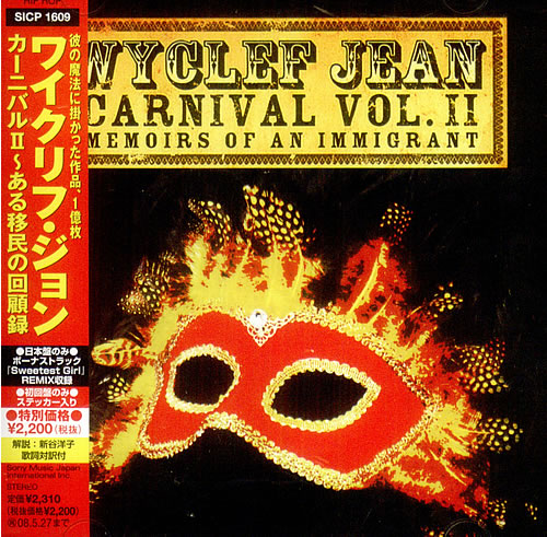 Wyclef Jean Carnival Vol. 2 CD album (CDLP) Japanese JWYCDCA529291