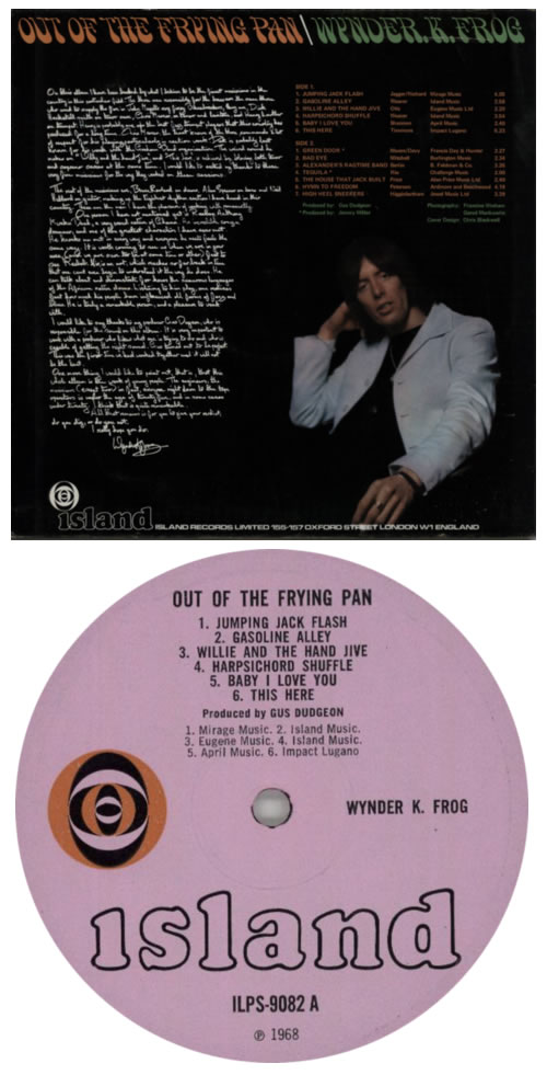 Wynder K Frog Out Of The Frying Pan - 1st vinyl LP album (LP record) UK WKFLPOU239228