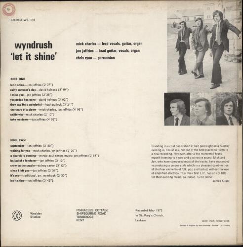Wyndrush Let It Shine vinyl LP album (LP record) UK W3XLPLE618425