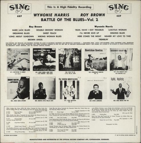 Wynonie Harris Battle Of The Blues, Volume 2 vinyl LP album (LP record) Danish WYHLPBA641522