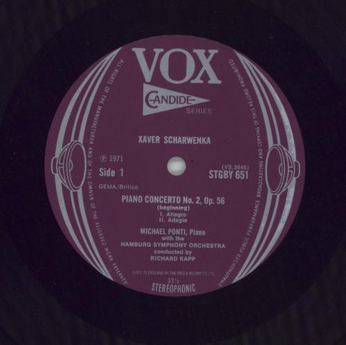 Xaver Scharwenka Piano Concerto No. 2 vinyl LP album (LP record) UK XA3LPPI861799