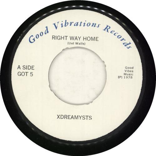 Xdreamysts Right Way Home - EX 7" vinyl single (7 inch record / 45) UK XDR07RI737233