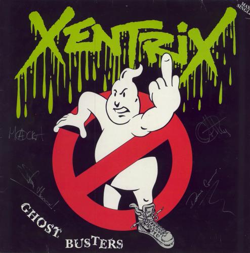 Xentrix Ghost Busters + Autographed Withdrawn Sleeve 12" vinyl single (12 inch record / Maxi-single) Dutch XNT12GH785090