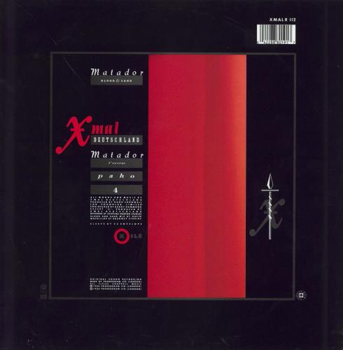 Xmal Deutschland Matador [Blood & Sand] 12" vinyl single (12 inch record / Maxi-single) UK XMD12MA794203