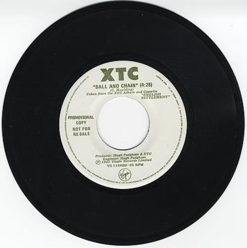 XTC Ball And Chain 7" vinyl single (7 inch record / 45) Canadian XTC07BA147788