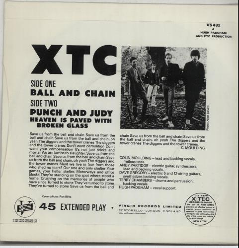 XTC Ball And Chain 7" vinyl single (7 inch record / 45) UK XTC07BA89434