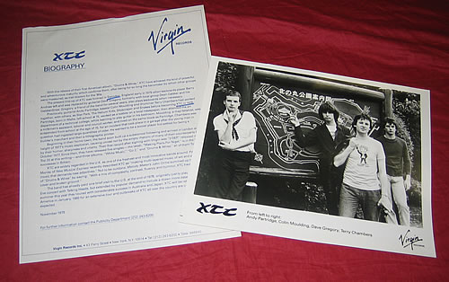XTC Drums & Wires media press pack US XTCPPDR339787
