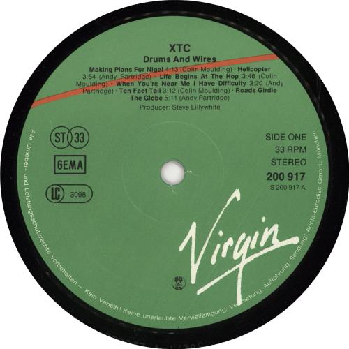 XTC Drums And Wires vinyl LP album (LP record) German XTCLPDR721928