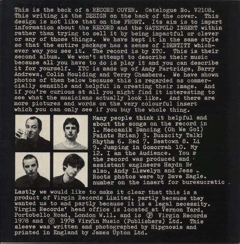 XTC Go 2 vinyl LP album (LP record) UK XTCLPGO554506