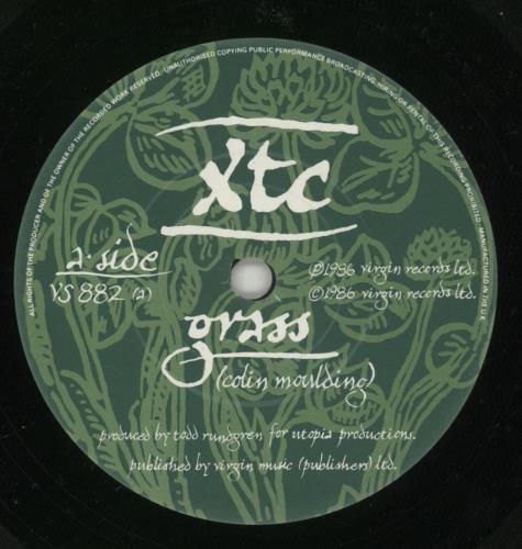 XTC Grass 7" vinyl single (7 inch record / 45) UK XTC07GR68973