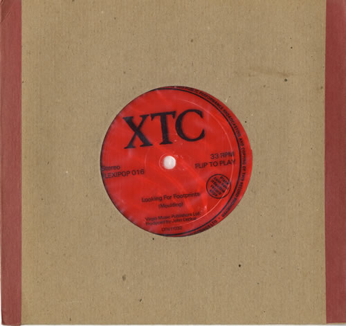 XTC Looking For Footprints - Red Flexi 7" vinyl single (7 inch record / 45) UK XTC07LO57524