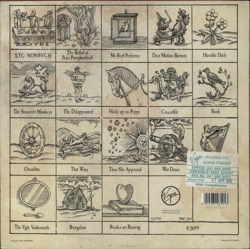 XTC Nonsuch 2-LP vinyl record set (Double LP Album) UK XTC2LNO47940