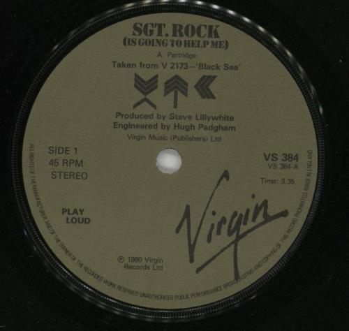 XTC Sgt Rock (Is Going To Help Me) - Poster Sleeve 7" vinyl single (7 inch record / 45) UK XTC07SG780961