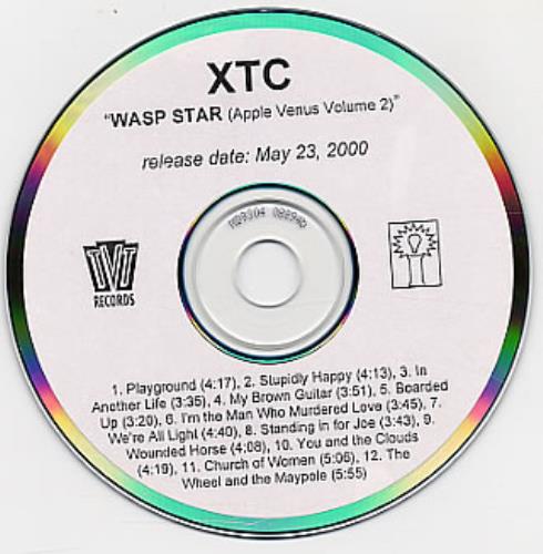 XTC Wasp Star - Apple Venus Volume 2 CD-R acetate US XTCCRWA154831
